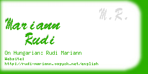 mariann rudi business card